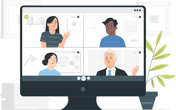 اجتماع عبر الإنترنت